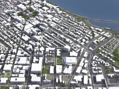 Madison - 3D City Low-poly 3D model