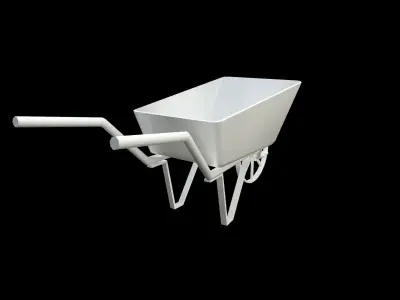 Wheelbarrow Low-poly 3D model get