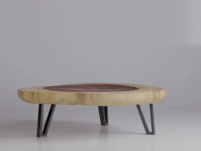 Suar Wood Coffee Table 3D model