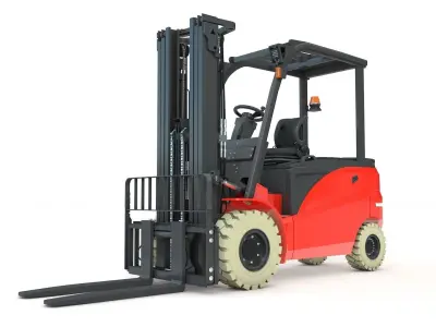 Electrical Forklift Rigged and Animated 3D model