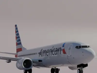 American Airlines Boeing 737-800 Free 3D model