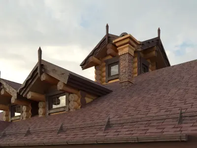 Log house 3D model purchase