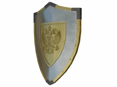 The metal shield Low-poly 3D model