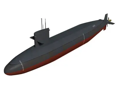 Yushio-class submarine 3D model