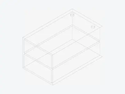 Furniture - Sofa - Contemporary - Flame - Central - Shelf Low-poly 3D model