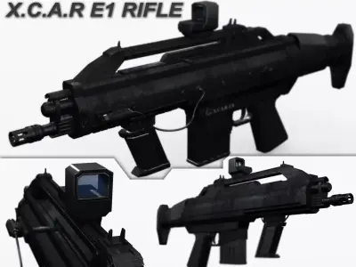 Futuristic Rifle XCAR E1 3D model