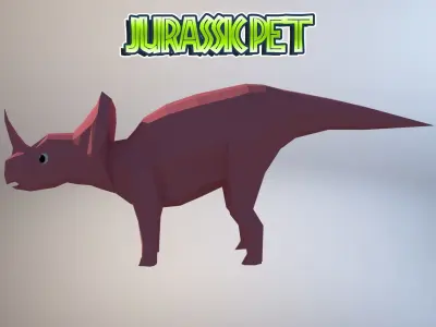 Centrosaurus jurassic pet Low-poly 3D model