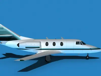 Dassault Falcon 10 V01 3D model