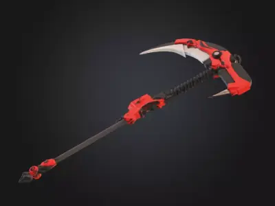 Mobile legends Ruby weapon Scythe  Low-poly 3D model
