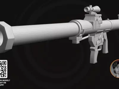 3D Model Milkor MGL - Tactical Rotary Grenade Launcher  Low-poly 3D model