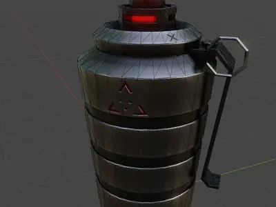 Hardsurface Sci-fi grenade  Free low-poly 3D model
