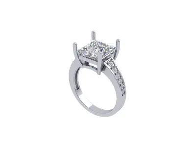 Princess Ring 3D print model 19