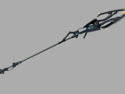 Sci-fi spear Low-poly 3D model