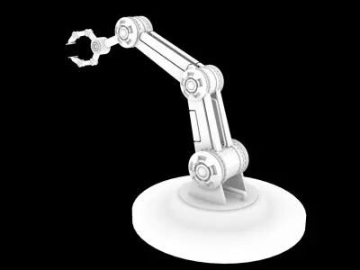 Futuristic Industrial Factory Hand Robot 3D model