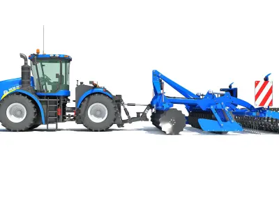 Tractor Seed Drill New Holland 3D model