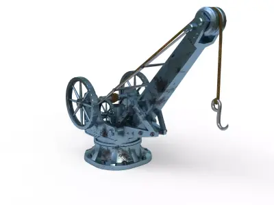 Harbor Crane Low-poly 3D model
