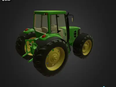 John Deere Low-poly 3D model