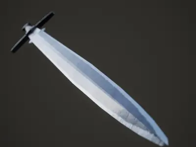 Simple LP Sword GameReady Asset 4k PBR Textures Low-poly 3D model