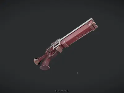 futuristic sci-fi gun 3D model purchase