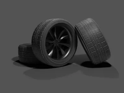 Car Tyres 01 3D model