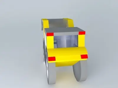 Loader paper bulldozer Free 3D model