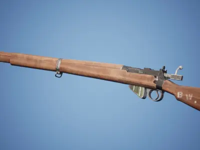 Generic WW2 Rifle Low-poly 3D model