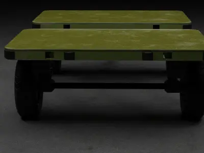 Transport cart Low-poly 3D model