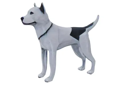 low-poly Dog model Low-poly 3D model