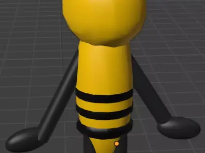 Honey Bee Low-poly 3D model purchase