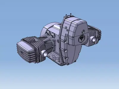 Engine motorcycle Dnepr MT-11 3D model