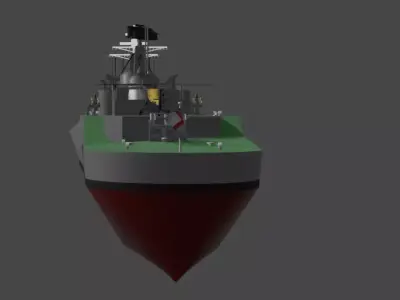 British County Class Destroyer 3D model