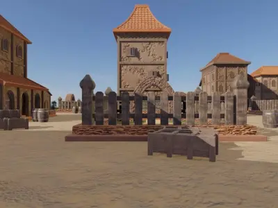 Ancient Mountain Village 3D model purchase