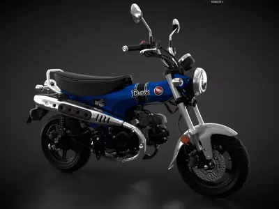 Honda DAX 125 2025 C4D modeling physical rendering 3D model