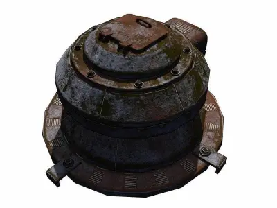 Sci Fi Turret Low-poly 3D model