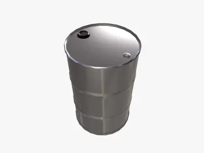 Stainless Barrel Low-poly 3D model