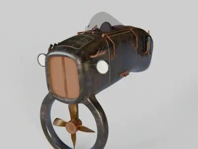 Vehicle Steampunk Style 3D model
