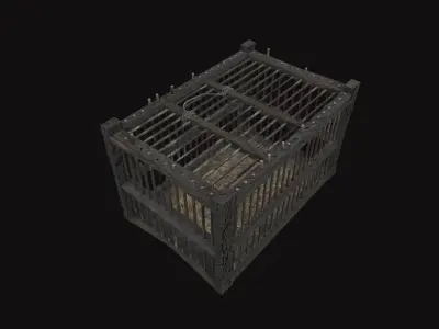 Medieval Cage Low-poly 3D model