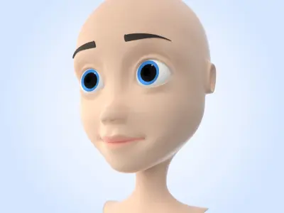 Female Head 3D model