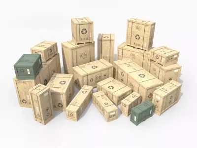 Wooden Crate Mega Pack - Customizable Wooden Box Collection