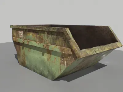 Trash Container 1 PBR Low-poly 3D model