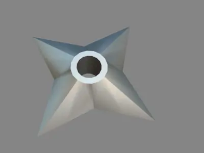 Shuriken Model diamond Low-poly 3D model