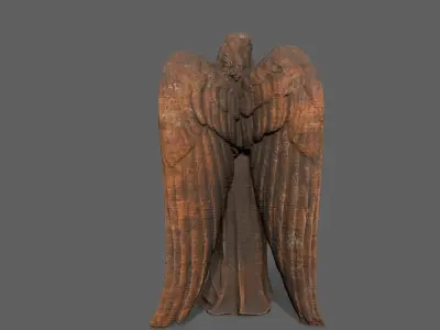 Angel Statue Low-poly 3D model