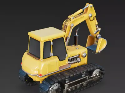 Titan-Trek Heavy Excavator 3D Model Low-poly 3D model