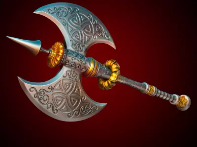 Antique axe STL 3D print model