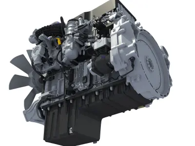 Detroit Truck Engine 3D model