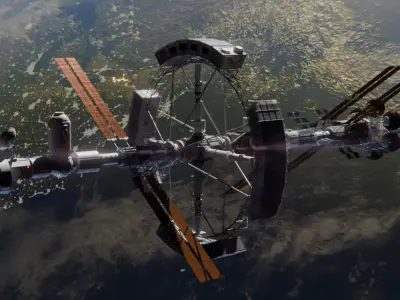 Space Ship 3D model 8