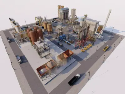 Industrial Factory-Factory building 3D model