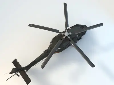 Chinese Z20 helicopter Low-poly 3D model