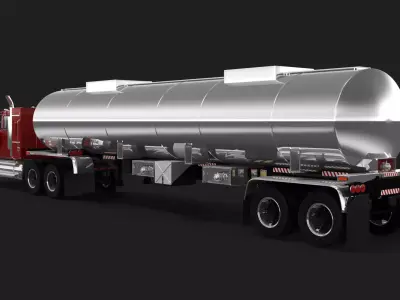 Super-Liner Tank Trailer 3D model