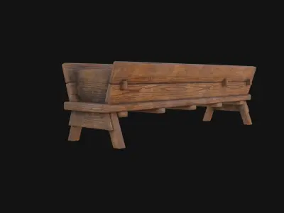 Water Trough 3D Model  Low-poly 3D model